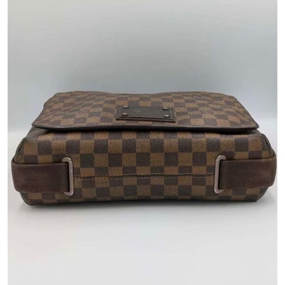 Pre-Owned Louis Vuitton Damier Ebene MM Brooklyn Messenger Bag Brown - Picture 4 of 16